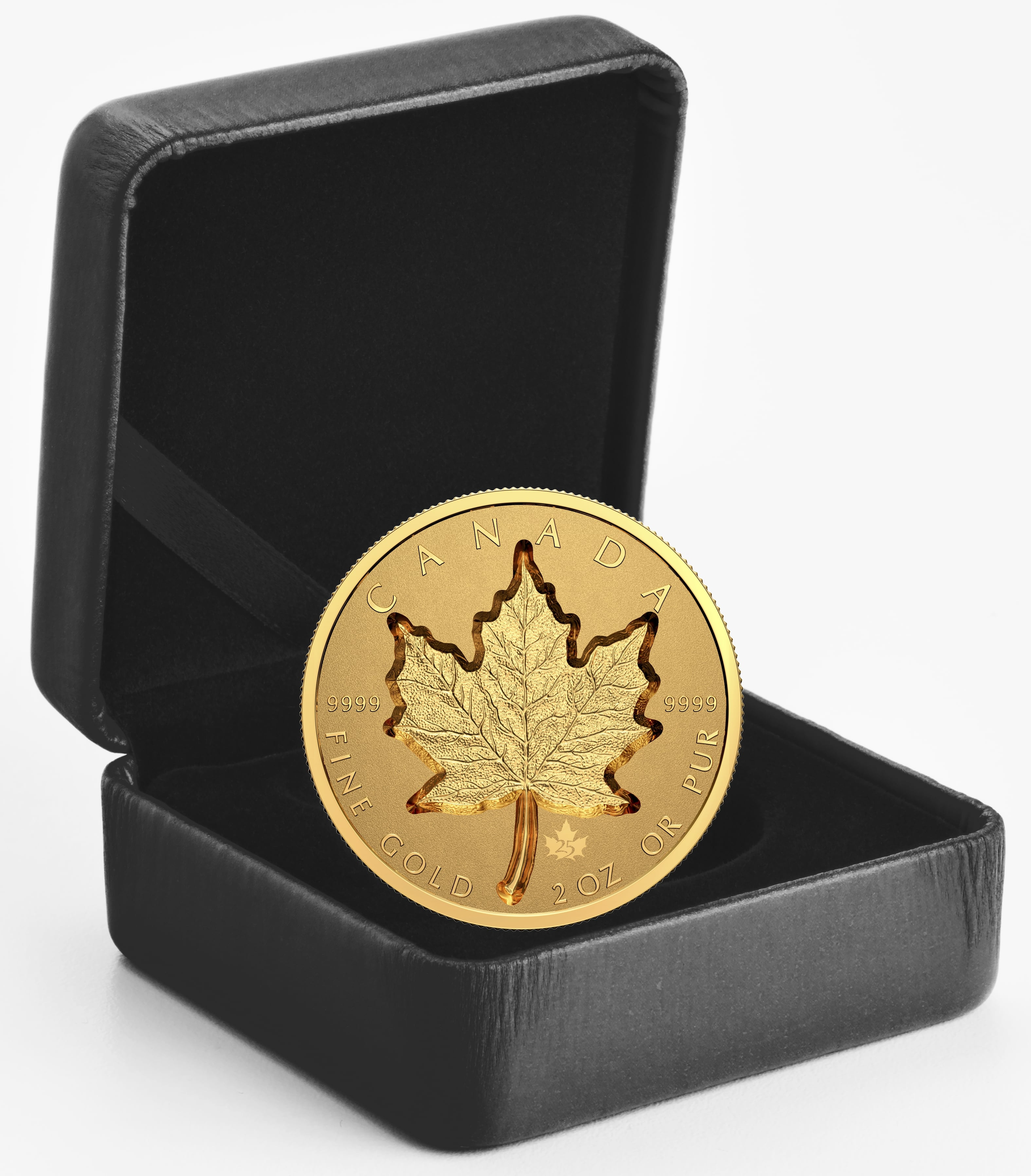 2 oz 2021 Canadian Maple Leaf Super Incuse Gold Coinđ
