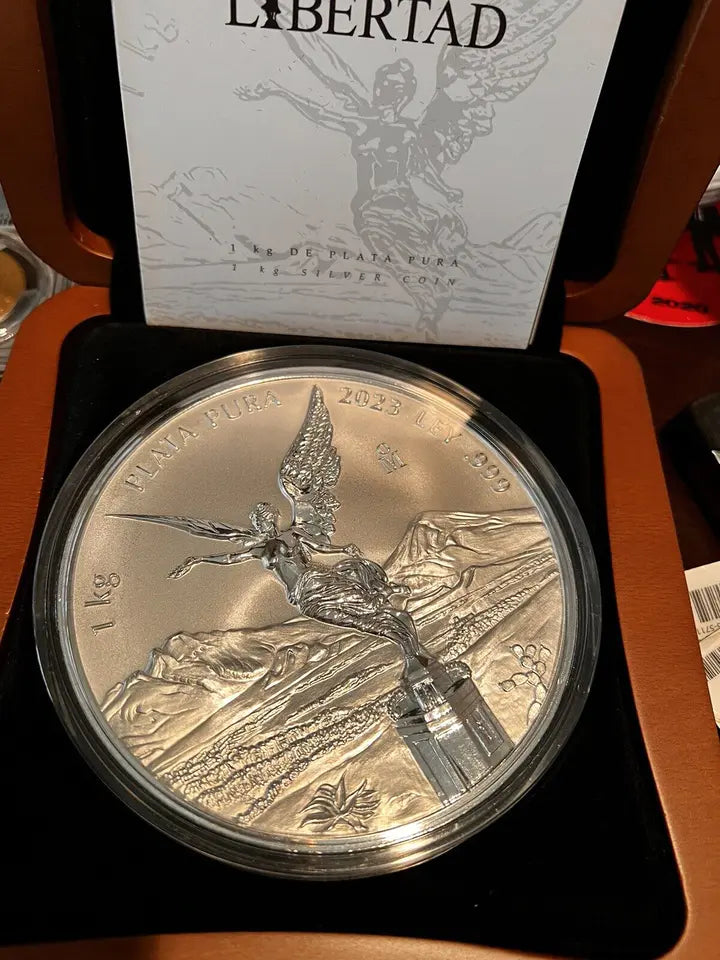 2023 Mexico 1 kilo Silver Libertad BU (w/Box & COA)