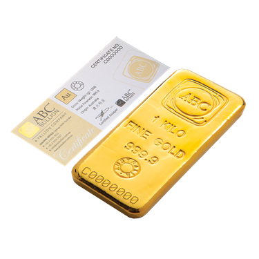 1kg ABC Gold Cast Bar 9999 Gold