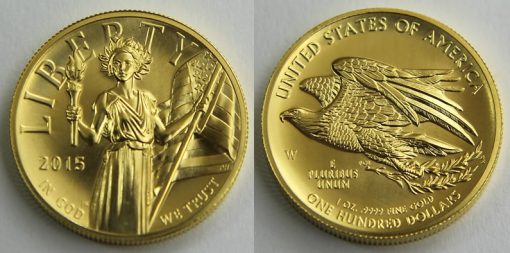 2015-W 1oz High Relief American Gold Liberty NGC/PCGS MS70