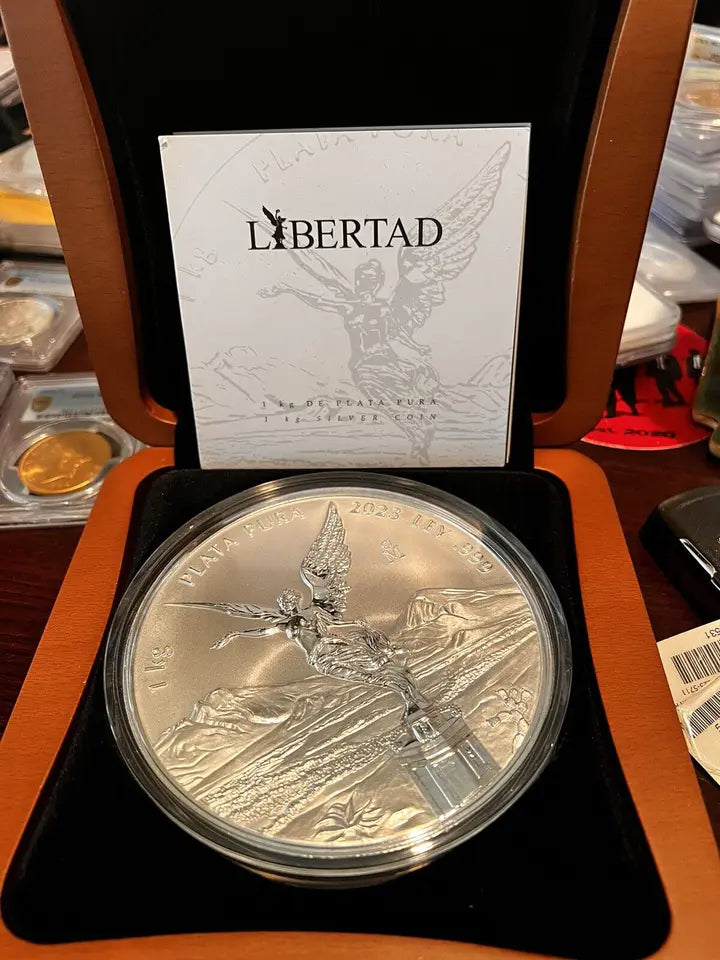 2023 Mexico 1 kilo Silver Libertad BU (w/Box & COA)