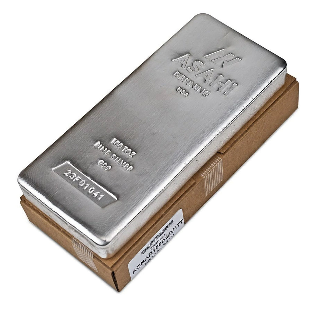 100 oz Asahi Silver Bar .999 Fine (Serialized)