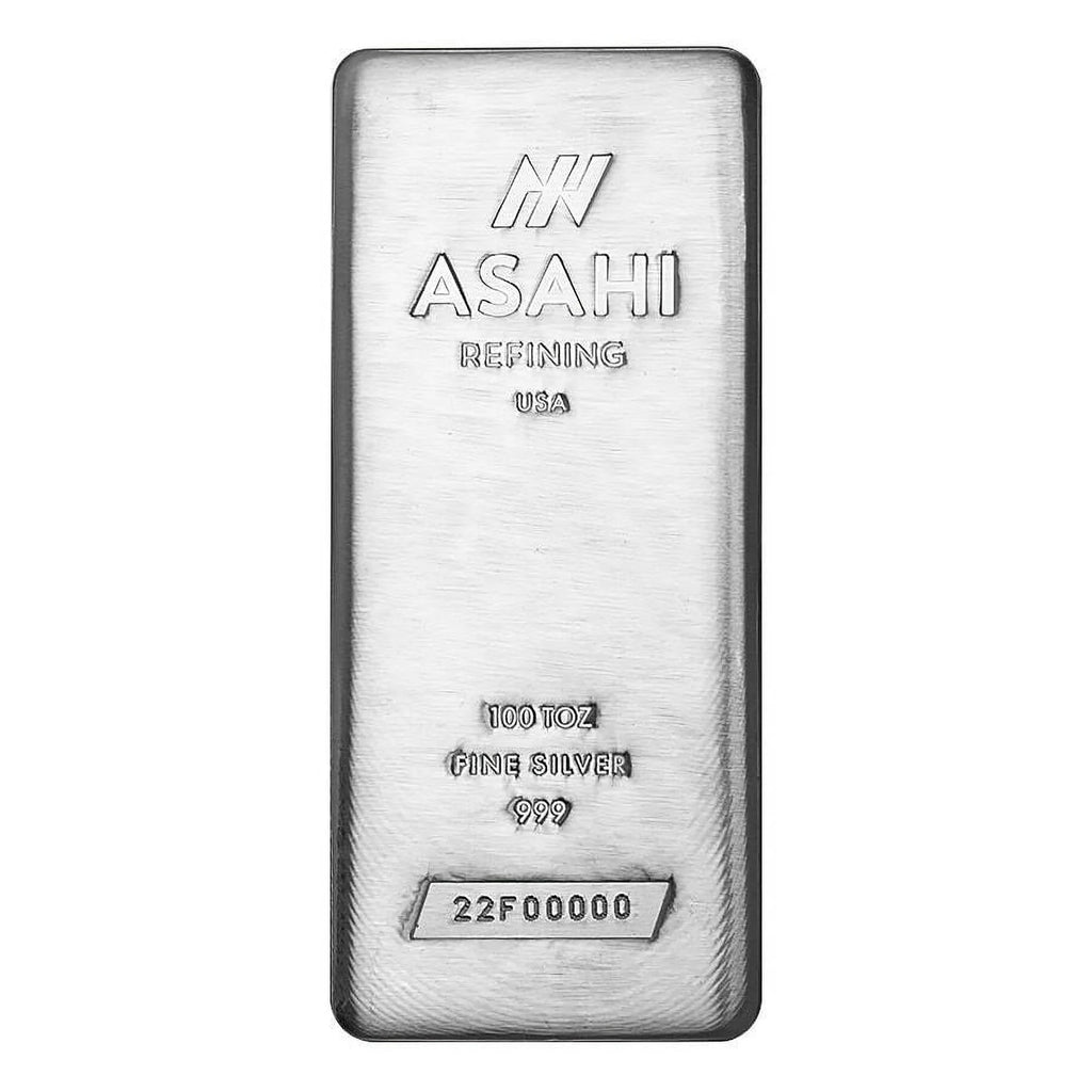100 oz Asahi Silver Bar .999 Fine (Serialized)