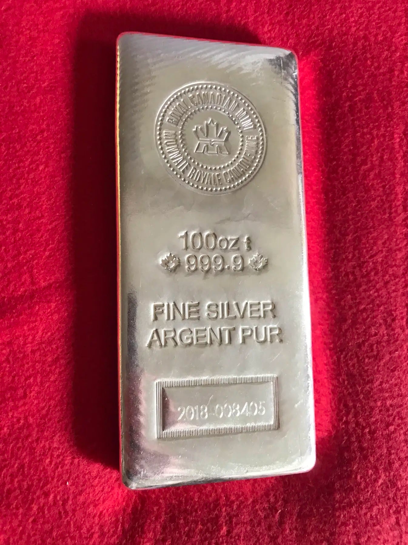 100 oz Silver Bar | Royal Canadian Mint