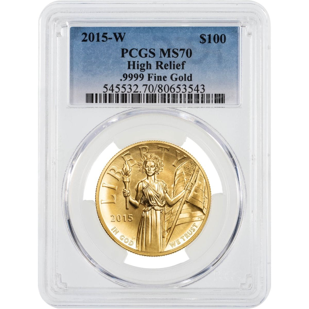 2015-W 1oz High Relief American Gold Liberty NGC/PCGS MS70