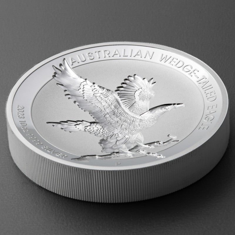 Australian Wedge-Tailed Eagle 2023 $10 10oz .9999 Silver Incused Coin High Relief 500 Minted Perth Mint